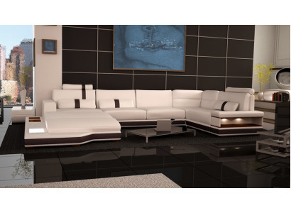 Moderne Canapé Eckgarnitur U-Form Polster Eck Canapé Designer Sëtz Miwwelen Canapéen