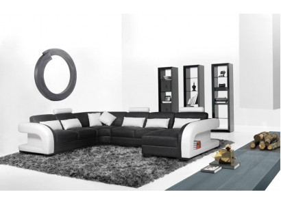 Luxuriéis Eck-Sëtzgrupp fir d'Wunnzëmmer Eckcanapé Eckcouch Canapé Polster Eck Couch Lieder