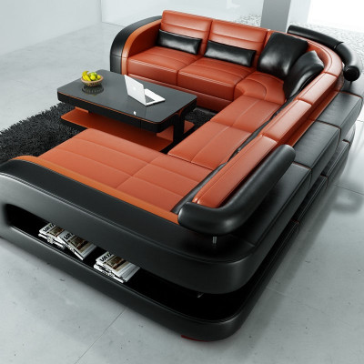 Luxuriéis Eck-Sëtzgrupp fir d'Wunnzëmmer Eckcanapé Eckcouch Canapé Polster Eck Couch Lieder