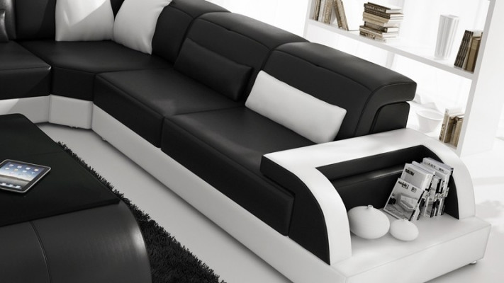 Lieder Modern Canapé Wunnlandschaft Liedersefa Sofasët Sofa L-Form Wunnzëmmerdësch