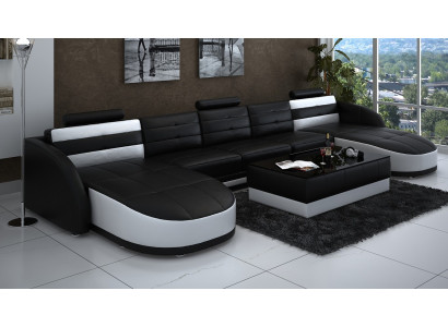 Këssen Eck Canapé Designer Sëtz Miwwel Canapéë Modern Sofa Eckgarnitur U Form