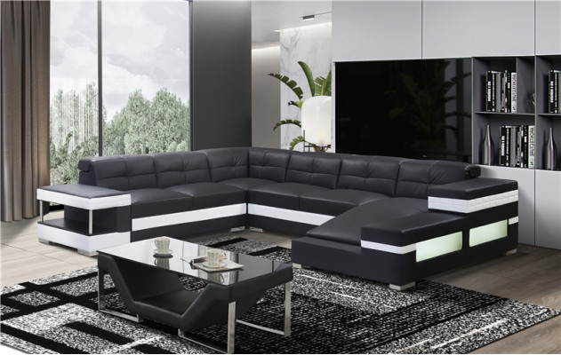 Canapéen Sofa Wunnlandschaft U-Form Eckecksofa Canapé Garnitur Polster Grouss XXL Canapéen