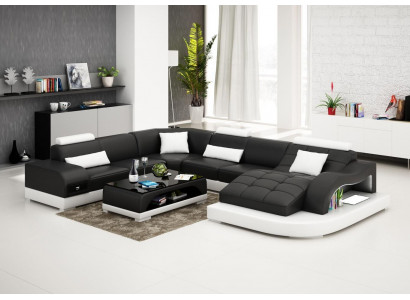 Sofa Wunnlandschaft U Form Ecksofa Canapé Garnitur Polster Grouss XXL Sofas Canapéen