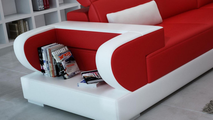 Designer Canapé Canapé Eckcouch Luxus Polster Garnitur Wunnlandschaft L-Form LED