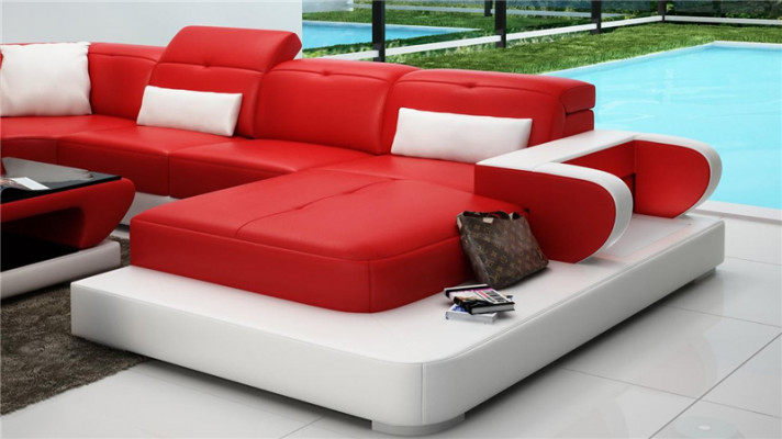 Ecksofa Sofagarnitur Lieder Sofa Eck Polster Hocker Set Rout Designer Kanapé Nei