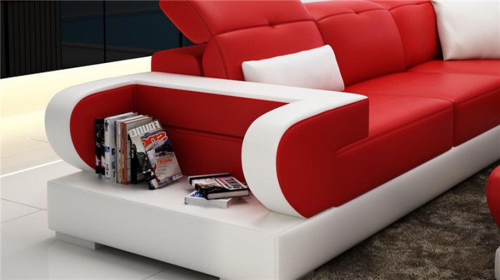 Ecksofa Sofagarnitur Lieder Sofa Eck Polster Hocker Set Rout Designer Kanapé Nei