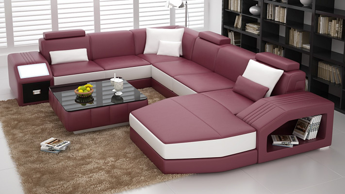 Design Canapé Luxus Couche Lieder Sofa Sëtz Eck Garnitur Polster Ecke Canapé Rout