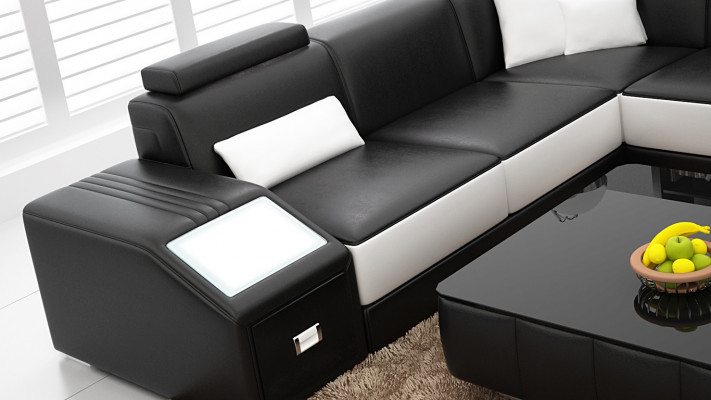 Design Canapé Luxus Couche Lieder Sofa Sëtz Eck Garnitur Polster Ecke Canapé Rout