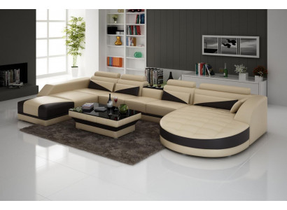XXL Wunnlandschaft U Form Ecke Sofa Couch Polstersëtzt Lieder Neit