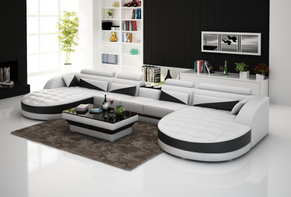 Lieder-Canapé Eckcanapé Canapé Couch Polster Wohnlandschaft Lieder Sofas Garnitur U Form