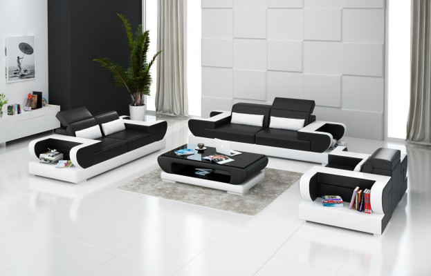 Soffagarnitur 3+1+1 Sëtz Set Design Sofa Neie Polster Couchen Canapé Modern Luxus