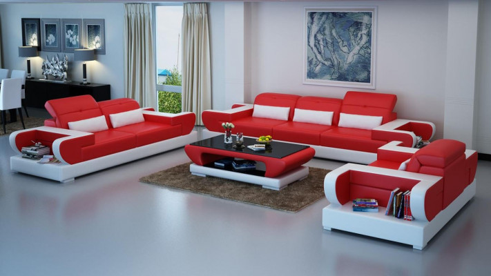 Soffagarnitur 3+1+1 Sëtz Set Design Sofa Neie Polster Couchen Canapé Modern Luxus