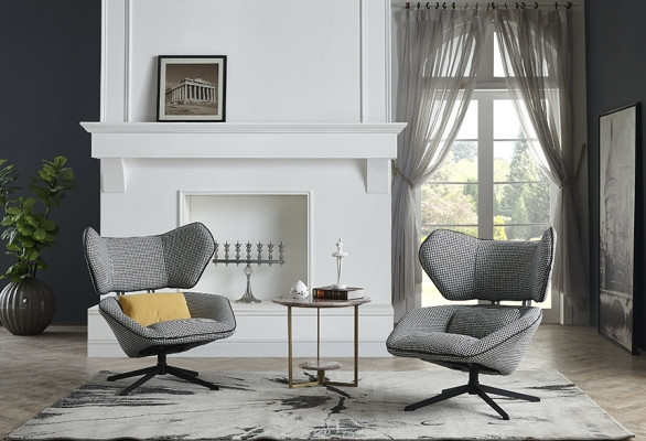 Lounge Luxus Fernseh Club Polster Sëtz Design Fauteuil Canapé Sofa Relax Stoff