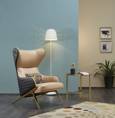 Design-Fauteuil Canapé Sofa Relax Lieder Lounge Club gepolstert Sëtzer Luxus Tierkisesch Nei