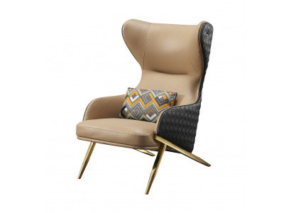 Relax-Canapé Ledersessel Lounge Club Këssen Design Couch Sofa Sëtzer Luxus Beige Nei