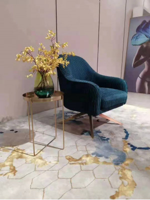 Sessel Club Lounge Designer Lüen Stull Polster Canapé 1 Sëtz Télé Stoff Nei