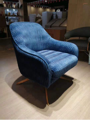 Sessel Club Lounge Designer Lüen Stull Polster Canapé 1 Sëtz Télé Stoff Nei