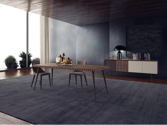 Komplett Ariichtung Iessdësch Stull Set Design Dësch Iesszëmmer Sideboard