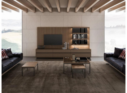 Holzmöbel Wunnzëmmer Luxus Wunnwand Modernen Design Ariichtung Nei