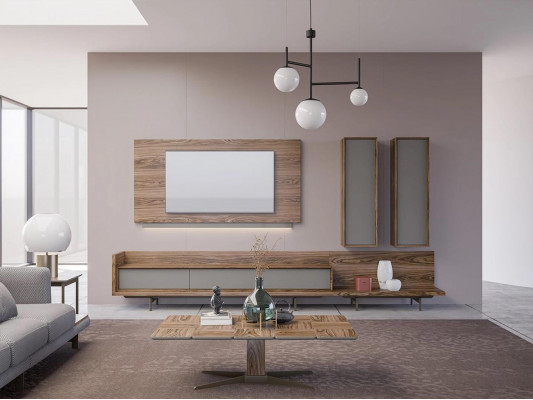 Wunnzëimmermiwwelen TV-Stänner Komplett Mauer-Schaf TV-Rahmen Designer Ariichtung