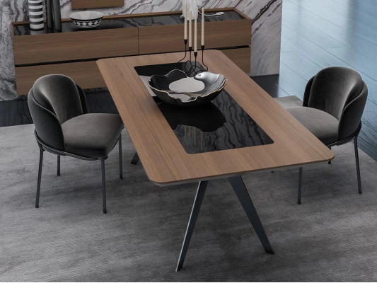 Luxus Iesszëmmer Set Iessdësch 4x Still Stull Textil Iessgrupp Garnitur Nei