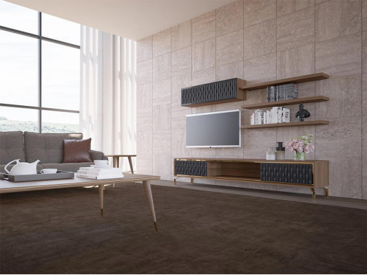 Komplett Wunnwand Wandschaf Holzmöbel Modern Set 5-Deel 3x Wandregaler Nei