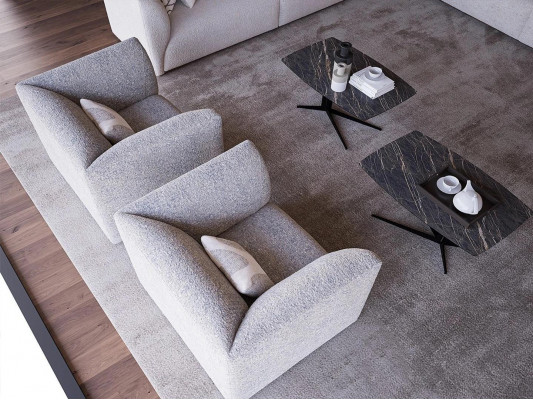 Wunnzëmmer Polstermiwwel Fauteuil Luxus Polstersëtz Modern Designer Ariichtung