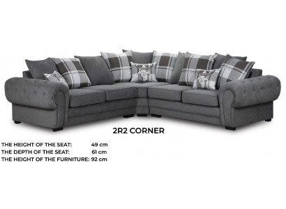 Textil-Couch Luxus Textil Eckgrupp Wohnzimmer Eckcouch Sofas L-Form Couch Eckstéck