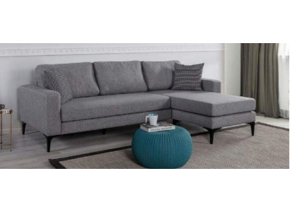 Wunnzëmmer Set L-Form Grousse Sofa Polstermöbel Designe Couch Ecksofa