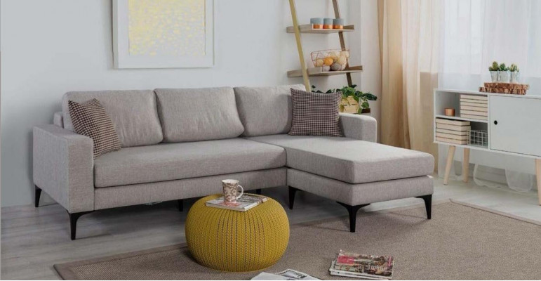 Wunnzëmmer Canapé L-Form Miwwelen Modern Luxus Eckcanapé Couche Polsterung Nei