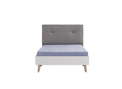 Kannerbett Bett 100 cm Jugendbett Holz Gro Kinderzëmmer Stoff Modern.
