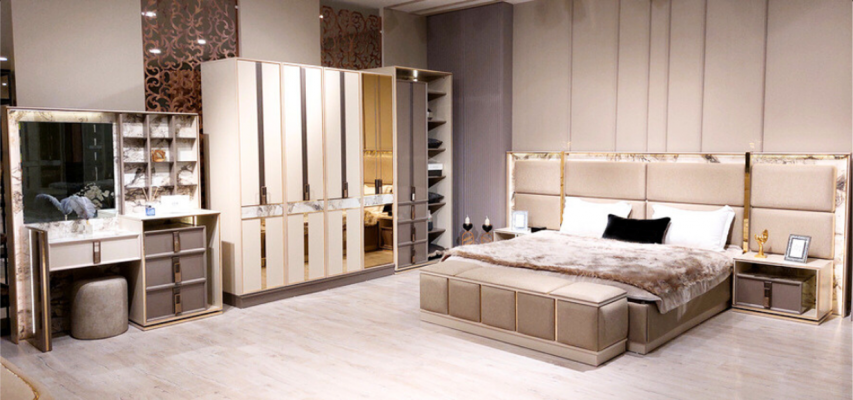 Design Schminktisch Luxus Schlofzëmmer Ariichtung mat Spigel Modern Miwwelen