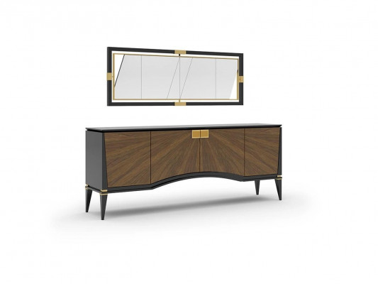 Luxus Modern Miwwelen Iesszëmmer Iessdësch Design 4x Still Iessgrupp Sideboard