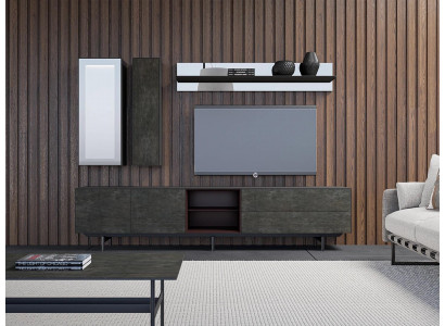 Wunnwand Modern TV-Stänner Hänkvitrine Luxus Wandregal Livingzëmmermiwwelen