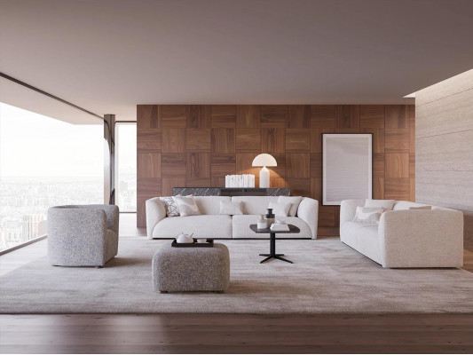 Polstermöbel Wunnzëmmer Véiersëtzer Sofa Canapé Dräisëtzer Ariichtung Fauteuil Nei