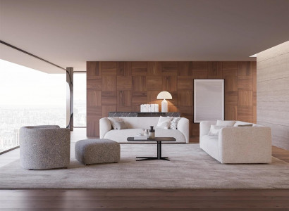Wunnzëmmersmëttelen 4 Stéck Sofagarnitur 2x Dräisëtzer Sofa Luxus Hocker Nei Fauteuil