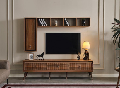 Wunnzëmmer Set TV Ständer Wandkabinett Regal Luxus Miwwelen Modern Set Neien