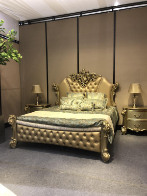 Bett Design Duebelbett Better Luxus Klassiker Barock Chesterfield 184x214cm nei