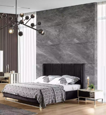 Bett 2x Nuetsdëscher 6tlg. Schlofzëmmer Kleederschaf Design Modern Luxus