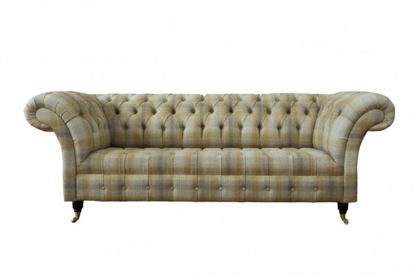 Designer Chesterfield Sofagarnitur Sofa Canapé Polstersëtzt an 3+3 Sëtzer