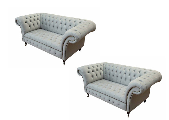 Chesterfield Canapé Set Design Luxus Polster Canapé Divan Sëtz Garnitur