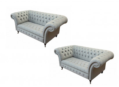 Chesterfield Canapé Set Design Luxus Polster Canapé Divan Sëtz Garnitur