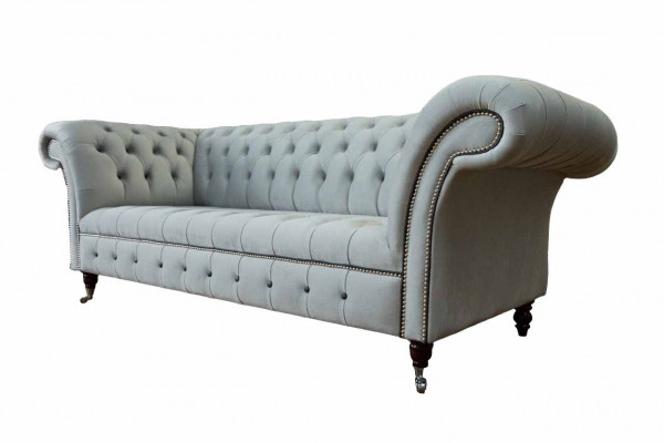 Designer Sofa 3 Sëtzer Chesterfield Canapé Polstersofa Couchen Miwwelen