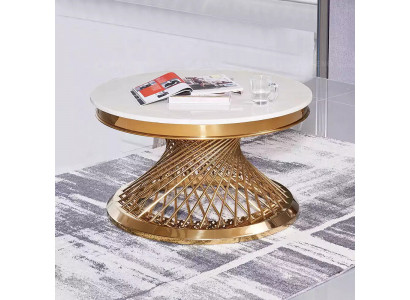 Couchdësch Design Wunnzëmmer Luxus Edelstol Ronnen Niewendëscher Miwwelen