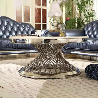 Couchdësch Design Wunnzëmmer Luxus Edelstol Ronnen Niewendëscher Miwwelen