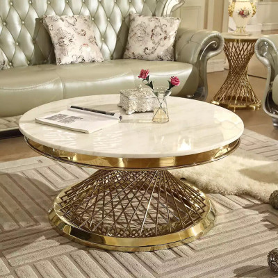 Couchdësch Design Wunnzëmmer Luxus Edelstol Ronnen Niewendëscher Miwwelen
