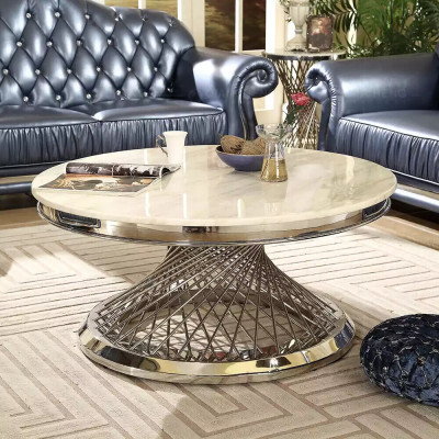Couchdësch Design Wunnzëmmer Luxus Edelstol Ronnen Niewendëscher Miwwelen