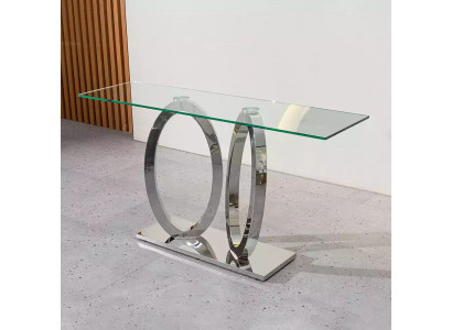 Designer Luxus Konsolendësch Konsolendëscher Edelstol mat Glas Design