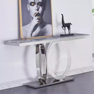 Designer Luxus Konsolendësch Konsolendëscher Edelstol mat Glas Design