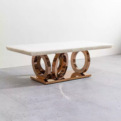Metall Couchtisch Sofa Dësch Niewendësch Reckteckeg Couchtischen